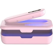 UV Light Sanitizer Box – UV Cell Phone Sanitizer, Phone Cleaner, UV Sterilizer, 2 in 1 Design with Removable UV Sanitizer Wand, Portable, Ultraviolet Light Disinfection for Home and Travel, Pink