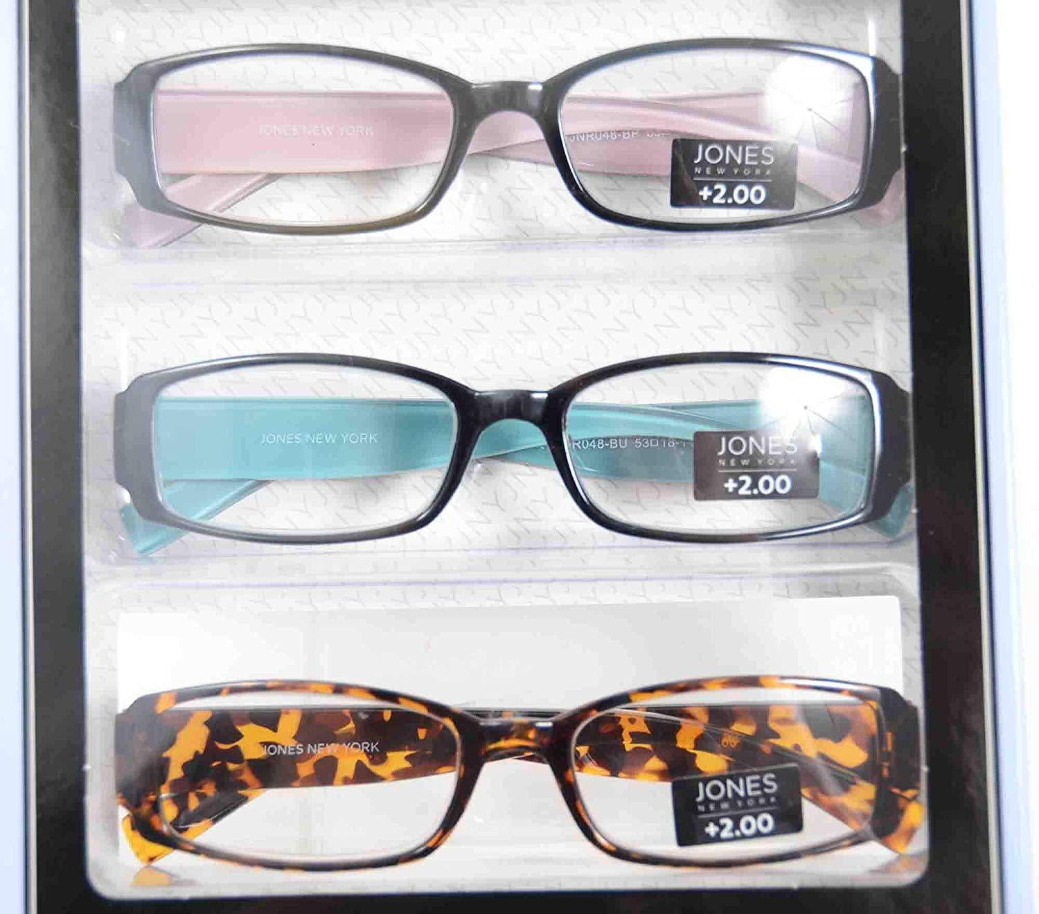 Jones New York Signature Leopard|Pink|Blue Reading Glasses Pack