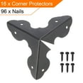 thumbnail image 3 of Uxcell 33x33x33mm Metal Box Corner Protectors Edge Guard Black 16pcs, 3 of 5