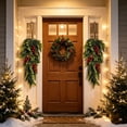 thumbnail image 5 of 28 Inch Christmas Norfolk Branches Wall Hanging Decoration, Upside Down Christmas Wreath for Front Door Home, 1 Pack, 5 of 7