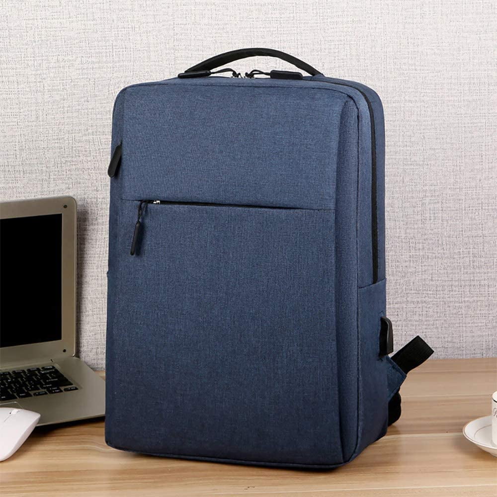 NIUTA Unisex USB Charging Port Oxford Cloth 15.6" Laptop Backpack, Blue