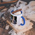 thumbnail image 5 of 3dRose, Statue of Achilles, Achilleion Palace, Corfu, Greece, 11oz Two-Tone Blue Mug, 5 of 7