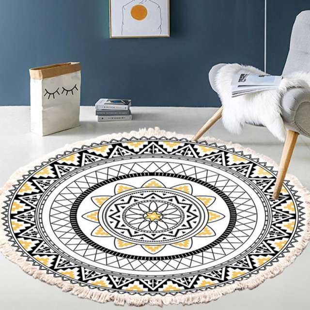 BIG CLEARANCE!! Home Decoration Carpet Boho Rugs Non-Slip Kitchen Living Room Bedroom Mat Tassels Rug