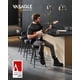 thumbnail image 2 of Taburetes de bar VASAGLE EKHO Collection, juego de 2 unidades, color negro, 2 of 8