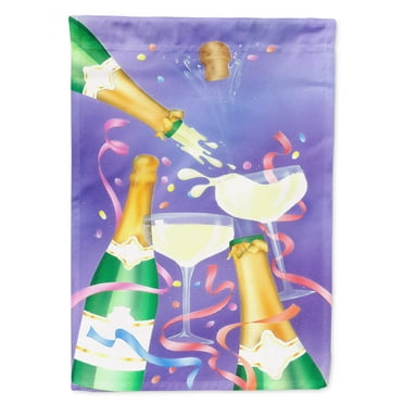 Carolines Treasures APH8555CHF Celebrate  Years Toast Flag Canvas House Size  Large multicolor