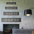 thumbnail image 2 of USS HALSEY CG 23 Vintage Aluminum Street Sign us navy ship veteran sailor rustic metal tin gift | Indoor/Outdoor | 30" Wide, 2 of 4