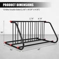 thumbnail image 3 of EDTara 5/10 Bike Commercial Grid Rack, Heavy Duty Bicycle Storage Stand, Powder Coated Steel Floor Rack for Garage or Store Use, 3 of 7