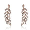 thumbnail image 1 of PVCS Personality Earrings Leaves Double-Sided Diamond Earrings Irregular Mesh, 1 of 1
