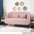 thumbnail image 2 of Noble House Nilton Fabric Upholstered Loveseat, Light Blush, 2 of 7