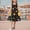 Black, variant on Piuwrlz Girls Summer Dresses Girl Casual Play Dresses Pocket Crew Neck Pleated Skirts Black Size 5 Years