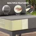 thumbnail image 5 of Patiobula Outdoor Deep Seat Cushion Set, 24 x 24, Water Repellent, Fade Resistant, 6" Thicken Deep Seat Bottom and Back Cushion for Chair, Sofa, and Couch, Gray (2-Piece), 5 of 10