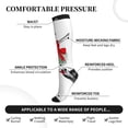 thumbnail image 3 of Lsque Moose Kissing Under Mistletoe Pattern Sport Compression Socks for Men & Women 15-20 mmHg Knee High Nurse Pregnant Running Medical and Travel Athletic, 3 of 6