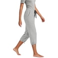 thumbnail image 6 of DuoJiaJ Womens Capri Pants, Elastic Waist with Pockets Loose Fit Casual Gray S, 6 of 7