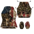 thumbnail image 4 of Whosucclay Deer Camo American Flag Print Gaming Chair Covers Slipcovers, Elastic Computer Reclining Gaming Chair Seat Cover with Armrest Cover Fits Most Office/PC Chairs & Racing Style Seats, 4 of 8