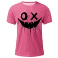 thumbnail image 4 of T-shirts for Men Printed Short Sleeve Casual Round Neck T-shirt Top Hot Pink XXL Mens Tops, 4 of 4