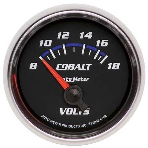 AUTO METER 6192 2-1/16IN VOLTMETER, 8-18V SSE, COBALT