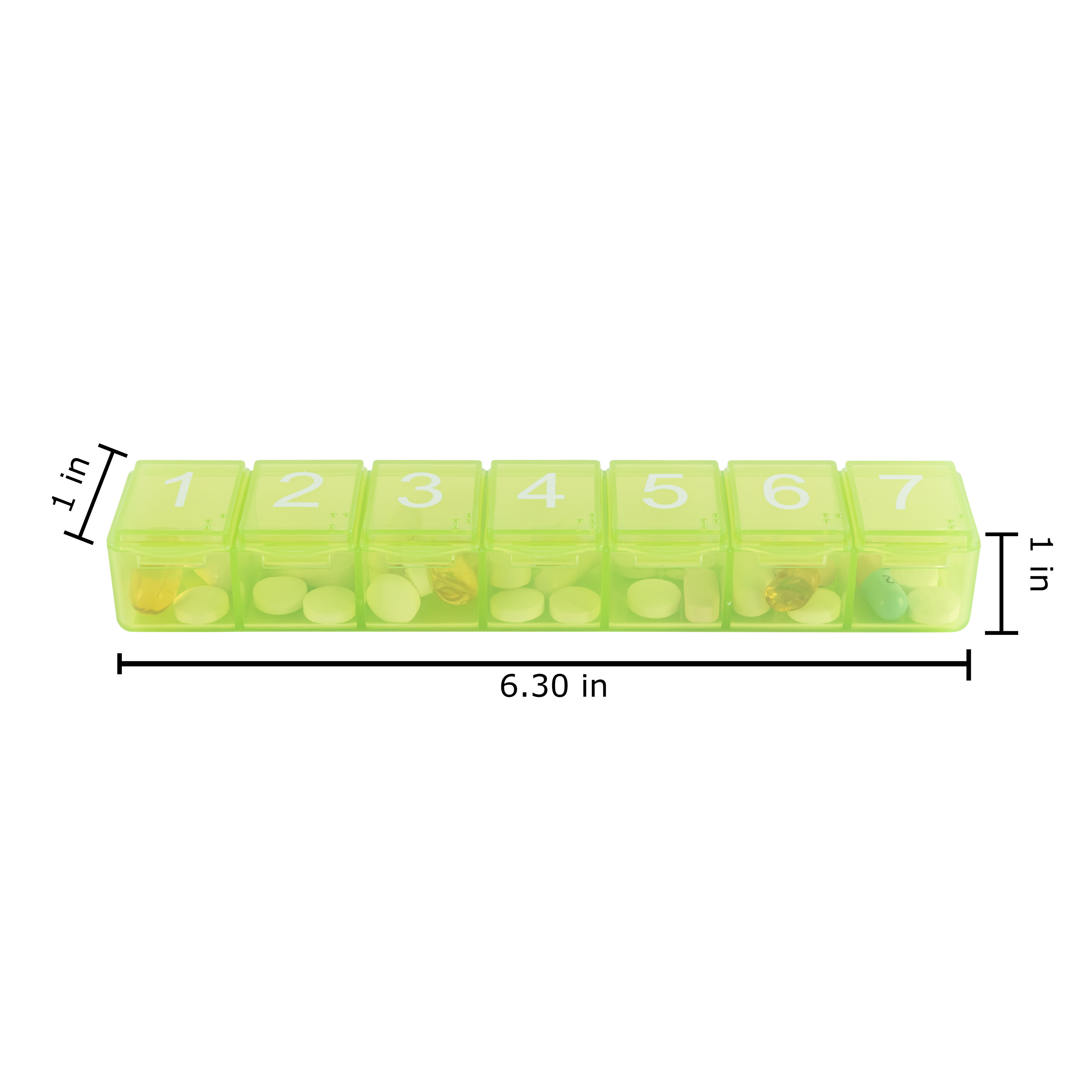 e-pill  7 Times a Day x 7 Day Weekly Pill Organizer with Clear Case