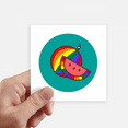 thumbnail image 1 of I Am A Queer LGBT Rainbow Sticker Square Waterproof Stickers Wallpaper Car Decal, 1 of 1