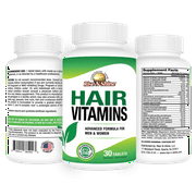 Hair Vitamins - Advanced Formula for Men & Women by Rise-N-Shine - 30 Count
