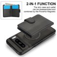 thumbnail image 5 of Allytechgroup Detachable Cards Holder Case for Google Pixel 8 Pro, RFID Blocking 2 In 1 Wallet PU Leather Case with Stand Compatible with Magsafe Shockproof Cover for Google Pixel 8 Pro, Black, 5 of 5