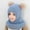 D, variant on TAIAOJING Winter Hat for Kids Toddler Children Hat Windproof Hat Winter Knitted Toddler Ski Thick Earflap Thermal Hood Baby Cycling Scarf Warm Caps Kids Kids Hat