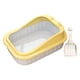 thumbnail image 1 of Caja de arena para gatos grande de 50x36x19cm con forma de dibujos animados, arena para gatos semicerrada con lados altos amarillo, 1 of 8