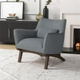 thumbnail image 2 of Fauteuil d'Appoint en Tissu Gris Foncé Style Mobilier Moderne Mi-Siècle Gatsby, 2 of 8