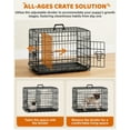 thumbnail image 5 of Alden Design 24 Inch Divider Dog Kennal with Slide Out Tray, Black, 5 of 7
