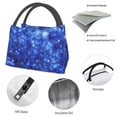 thumbnail image 4 of Easygdp Blurred Star Snow Christmas Bolsa de Almuerzo Insulada Reutilizable, Bolsa de Mano y Bandolera para Oficina, Trabajo, Viajes, 4 of 6