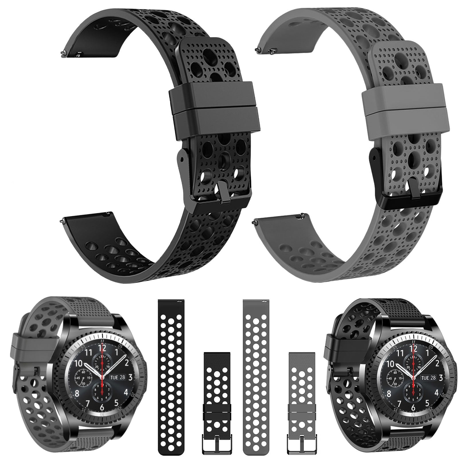 Watch Band Strap, EEEkit Replacement Silicone Smartwatch Bands for Men  Women Compatible with Samsung Watch 4 44mm 40mm, Watch 4 Classic 42mm 46mm  - Walmart.com
