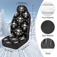thumbnail image 7 of Uorisanigo Universal Car Seat Covers, Soft Auto Bucket Seat Covers Fluffy Furry Skull Print Car Seats Cover Cushion Accessories for Women, Set of 2, 7 of 7