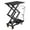 Black, variant on Double Scissor Lift Table, 330lbs Capacity 50" Lifting Height, Hydraulic Lift Table Cart with Locking Wheels and Non-Slip Pad, Hydraulic Scissor Cart for Material Handling and Transportation