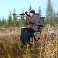 thumbnail image 2 of Gymax Chaise de Chasse Portable avec Pivotement à 360° Jambes et Accoudoirs Réglables Support pour Pistolet, 2 of 9