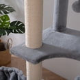thumbnail image 6 of Pefilos (78-104)" Adjustable Cat Tree Tower for Indoor Cats, Multi-Level Cat Condo Furniture Scratch Post for Kittens, Cat Tree House with Hammock, Gray, 6 of 20