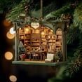 thumbnail image 5 of QHUDLV Christmas Bookstore Ornament,2024 Holiday Tree Décor,Book Lover Gift, 5 of 5