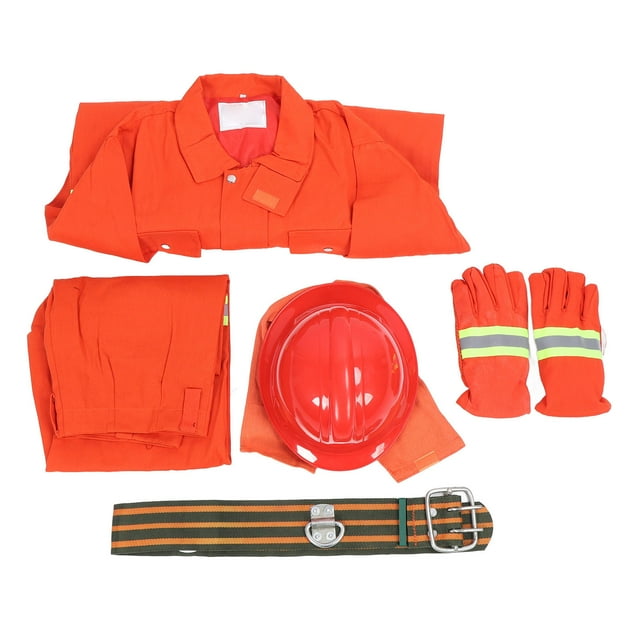 Retardant Coverall Fireproof Safety Workwear with Reflective Stripes for Environments Lightweight Breathable Suit