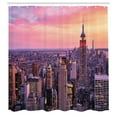 thumbnail image 3 of Ambesonne New York Shower Curtain, Empire State Building, 69"Wx75"L, Peach, 3 of 5
