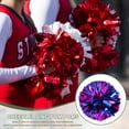 thumbnail image 5 of Uxcell 2 Pcs Metallic Cheerleading Pom Poms Cheer Pompoms 12" with Handle Rings Fit for Dance Cheering Fuchsia Blue, 5 of 6