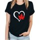 thumbnail image 1 of Camisetas de Manga Corta para Mujeres Canadá Día Hoja de Arce Impresión Básica de Verano Tee, Cuello Redondo Camiseta Casual, 1 of 3