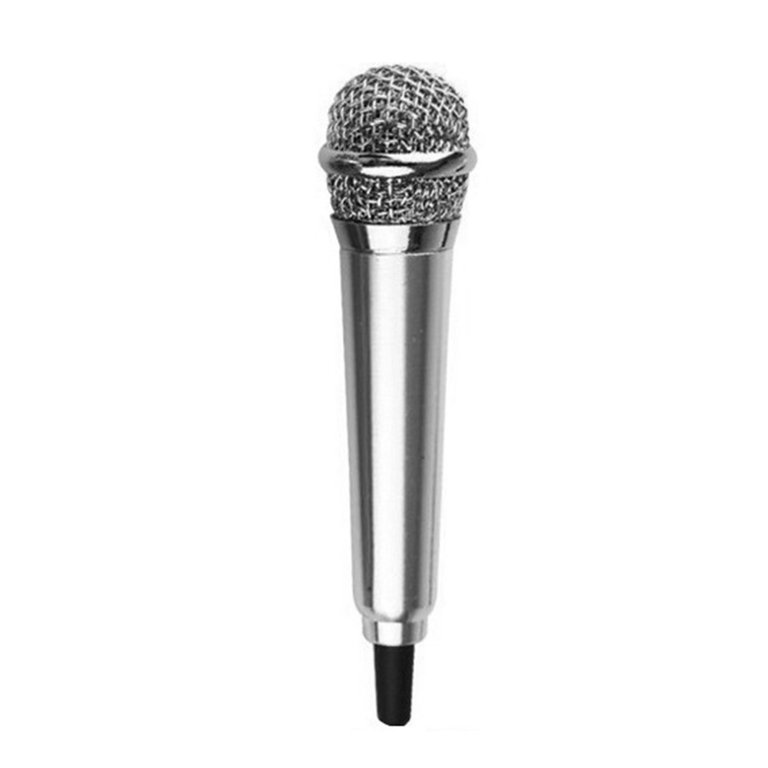 Walbest 3.5mm Mini Microphone Voice Recording, Portable Vocal Microphone  Mini Karaoke Mic with Stand for iPhone Android Phone Laptop, Singing