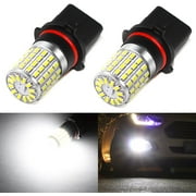Phinlion 2000 Lumens Extremely Bright 3014 72-SMD Xenon White P13W 12277 SH23W LED Light Bulbs for 2010 2011 Camaro DRL