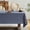 Blue-52" x 52" (Square), variant on Linen Checked Rectangle Table Cloth 52x70 Inch Purple | Fit 3ft-4ft Narrow For 5ft Farmhouse Style Plaid Embroidered Water Resistant Cover