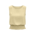 thumbnail image 4 of Summer Tank Tops for Women Round Neck Sleeveless Casual T-Shirt Hem Tight Summer Fashion Shirt, 4 of 8