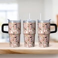 thumbnail image 2 of 20OZ Dog Print Hot Drink Tumbler with Handle Double Wall Vacuum Cup Ideal Dog Lover Gifts Unique Birthday Christmas Presents for Dog Enthusiasts Women Men Durable and Fits Most Car Cup Holders, 2 of 6