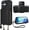 Black, variant on for  Crossbody Wallet Case Compatible with iPhone 17, RFID Blocking Protective Purse Case with Card Slots Holder Kickstand Wrist Strap Lanyard Zipper 6.3 Inch 5G (Black)
