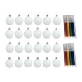 thumbnail image 2 of 24 Piezas Bolas de Navidad Colgantes Adornos Árbol Blankos Decorativos Pintables Shatterproof Material PP Función DIY para Pintar Colgantes Adecuados, 2 of 8