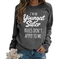 thumbnail image 5 of XINXIAOO Women Sweatshirts Long Sleeve Sweatshirt Womens Pullover Dark Gray Sweatshirts Fall Clothes Women Trendy Womens Clothes, 5 of 5