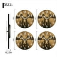 thumbnail image 2 of Personalized Wall Clock Non-Ticking Silent Clocks Battery Operated Round Clocks Decorative for Bathroom,Office-Oil Painting Of Moose With Large Antlers(16inch), 2 of 4