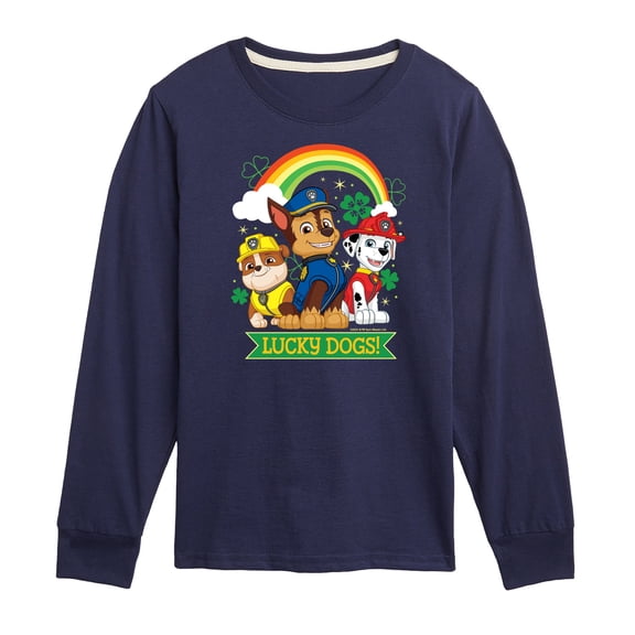 Nickelodeon - Paw Patrol - St. Patrick's Day - Lucky Dogs - Toddler And Youth Long Sleeve Graphic T-Shirt