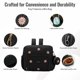 thumbnail image 3 of Mochila para pañales GOBABYMART mediana, aislante, negra con flores, 3 of 9